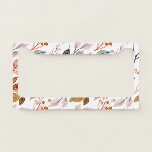 tree leaves license plate frame