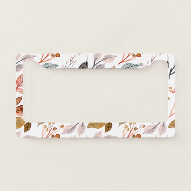 tree leaves license plate frame (Front)