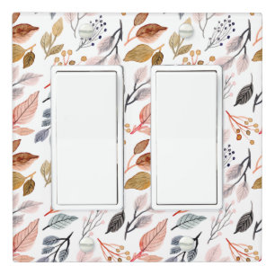 tree leaves light switch cover