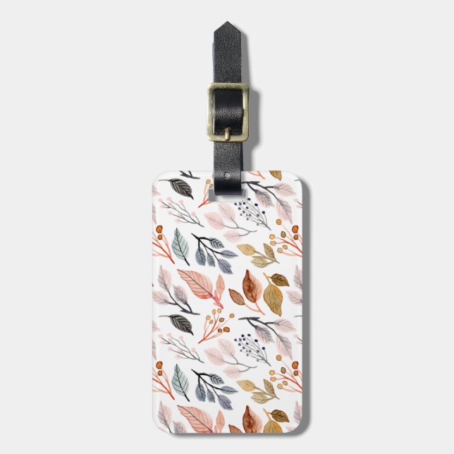 tree leaves luggage tag (Front Vertical)
