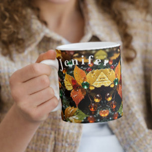 Tree Leaves on Rain Coffee Mug