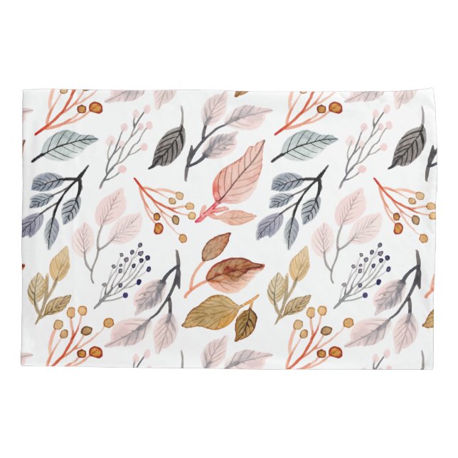 tree leaves pillow case (Back)