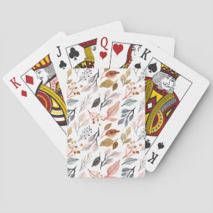 tree leaves poker cards