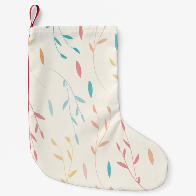 tree leaves small christmas stocking (Front)