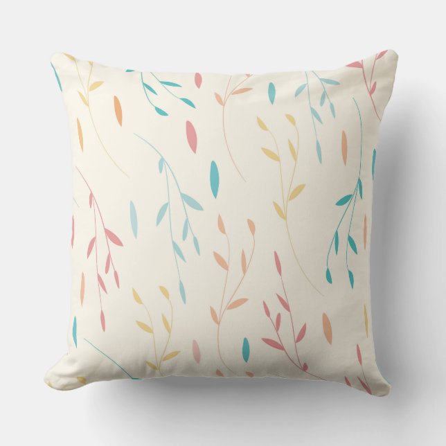 tree leaves throw pillow (Front)