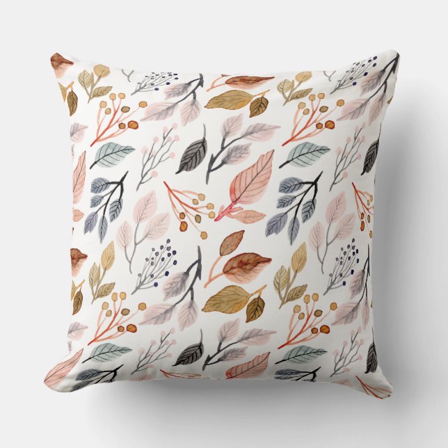 tree leaves throw pillow (Front)