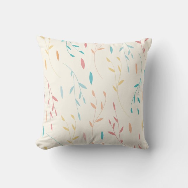 tree leaves throw pillow (Front)