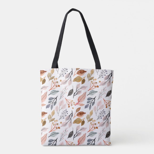 tree leaves tote bag (Back)