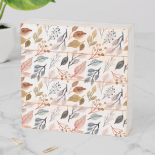 tree leaves wooden box sign