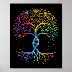 Tree Life Rainbow Lgbt Cool Gay Pride Flag Ally Poster