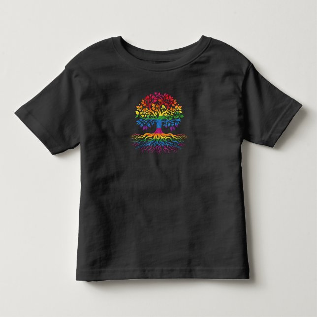 Tree Life Rainbow LGBT Flag Gay Pride  Toddler T-shirt (Front)