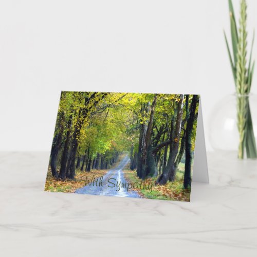 Tree_Lined Gravel Road Condolence Card