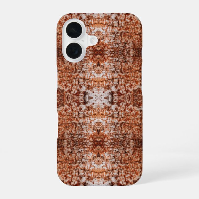 Tree Log Cutaway Photo Mixed Media Repeat Pattern Iphone Case (Back)