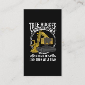 Tree Logging Joke Forestry Harvester Business Card by Designer_Store_Ger at Zazzle