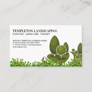 Tree Logo Bushes Landscape Business Card