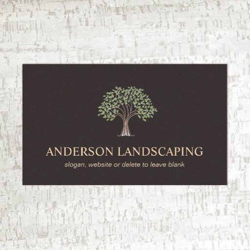 Customizable Old Wise Tree Logo Business Card 2