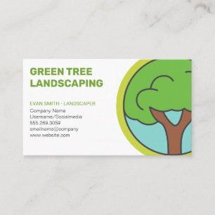 Tree Logo Landscape Business Card