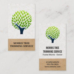 Tree Logo Landscaping Business Card