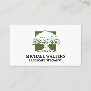 Tree Logo Landscaping Business Card