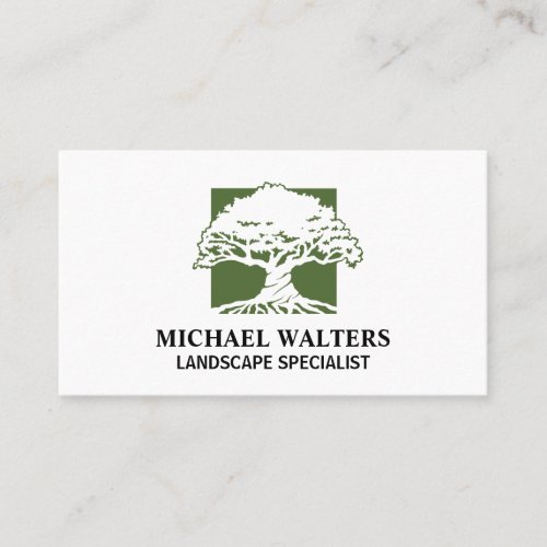 Tree Logo  Landscaping Business Card