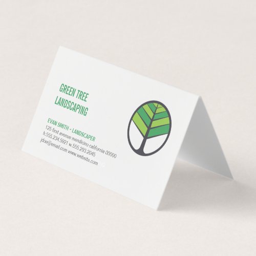 Tree Logo  Landscaping  Tree Trimming Business Card