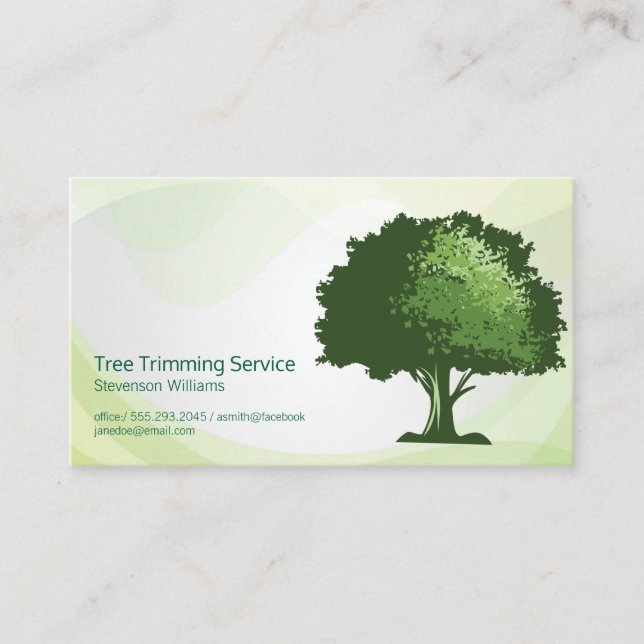 Tree Logo | Nature | Landscaping Business Card (Front)