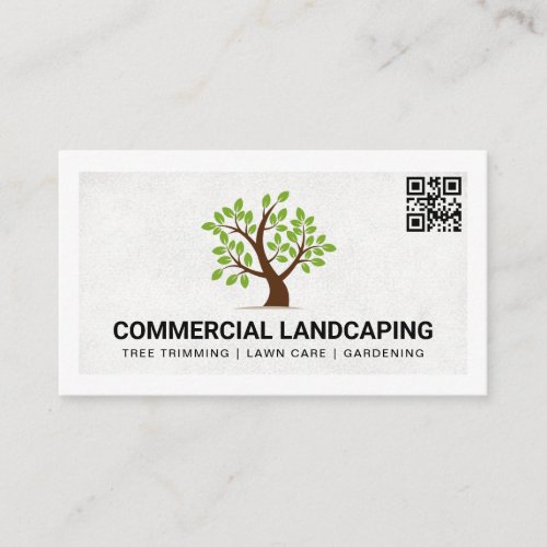 Tree Logo  QR Code Business Card