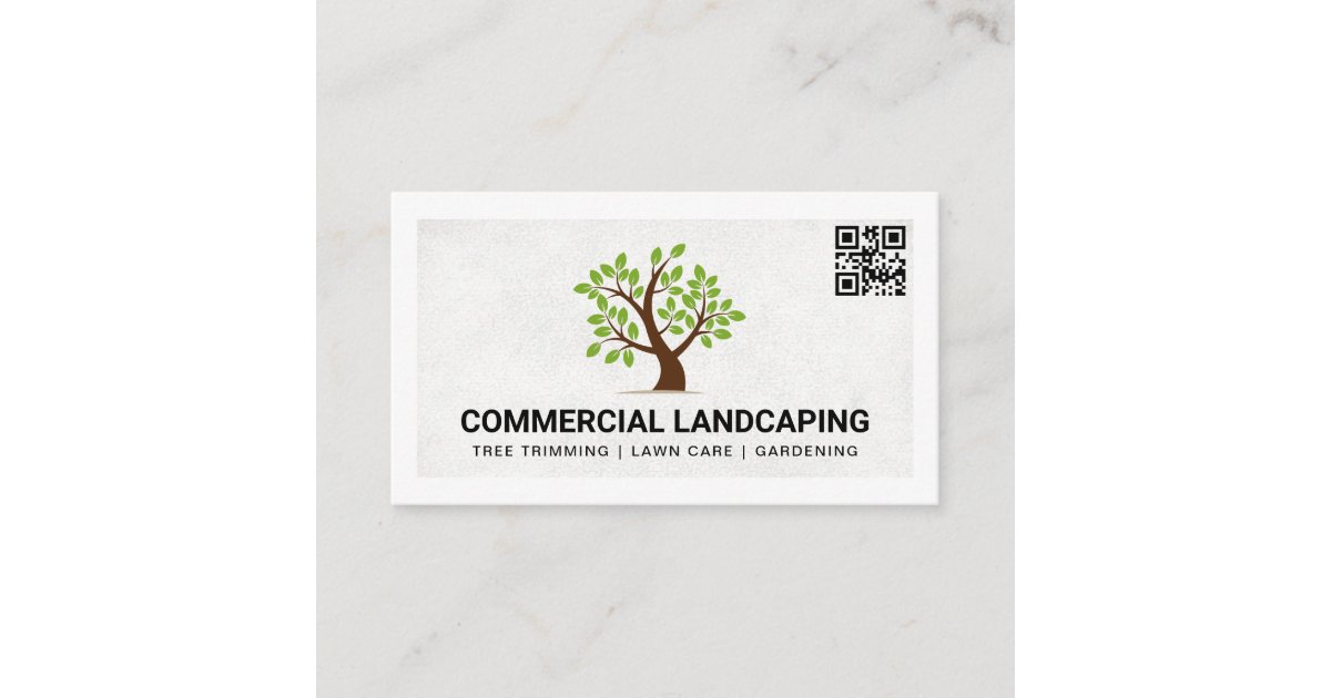 Tree Logo | QR Code Business Card | Zazzle