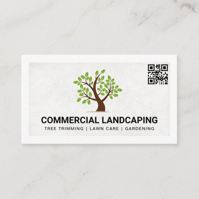 Tree Logo | QR Code Business Card (Front)
