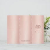 Tree Logo Rose Gold Tri-Fold Spa Salon Bruchures (Standing Front)