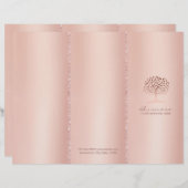 Tree Logo Rose Gold Tri-Fold Spa Salon Bruchures (Front/Back)
