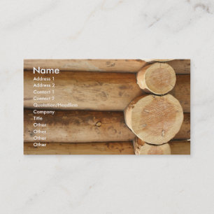 Tree logs business card