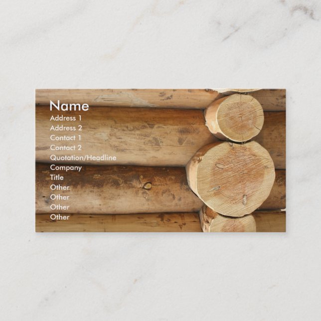 Tree logs business card (Front)