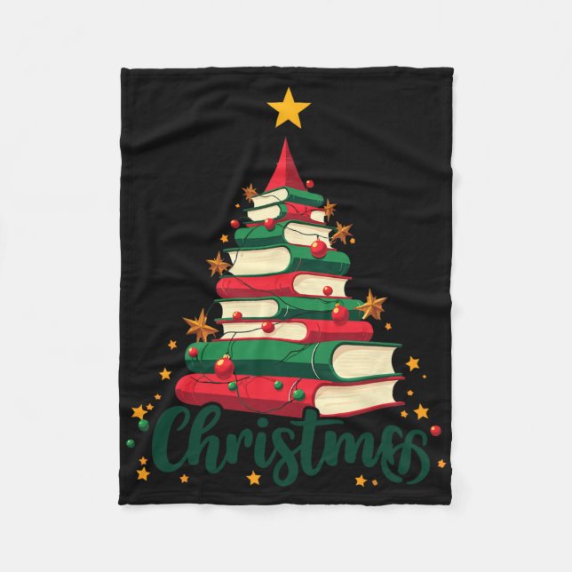 Tree Love Reading Books Librarian Men Women Funny  Fleece Blanket (Front)