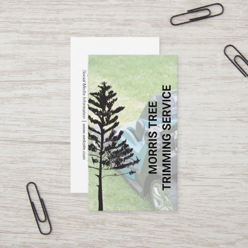 Tree Maintenance  Landscaping  Lawnmower Business Card