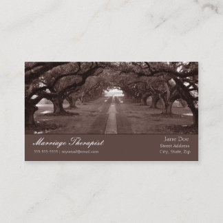 Tree Marriage Therapist Business Card