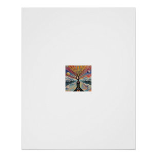 Tree Mind Ocean Sunrise Chakra Poster