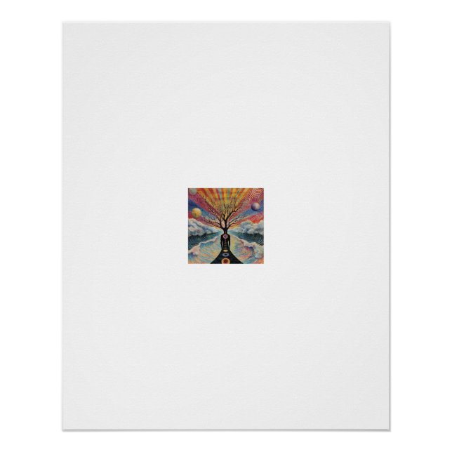 Tree Mind Ocean Sunrise Chakra Poster (Front)