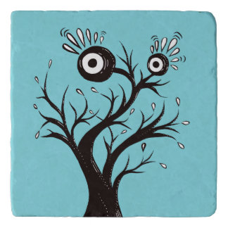 Tree Monster Weird Ink Drawing Trivet