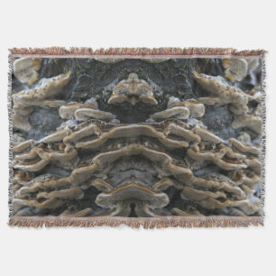 Tree Mushrooms Photo Throw Blanket