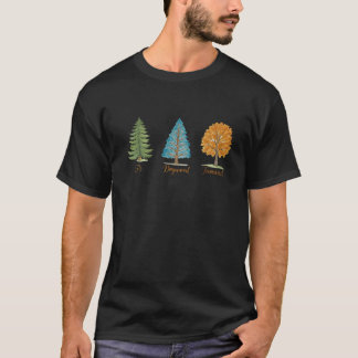 Tree National Park Fir Dogwood Tamarack Retro Tree T-Shirt