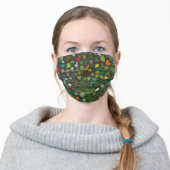 Tree nature pattern cute bright modern adult cloth face mask (Worn)