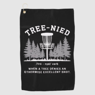 Tree Nied Disc Golf Funny Stupid Tree-nied  Golf Towel