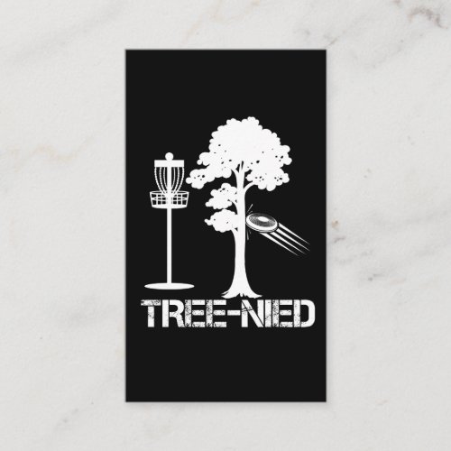 Tree Nied Funny Disc Golf Player Joke Frisbee Business Card