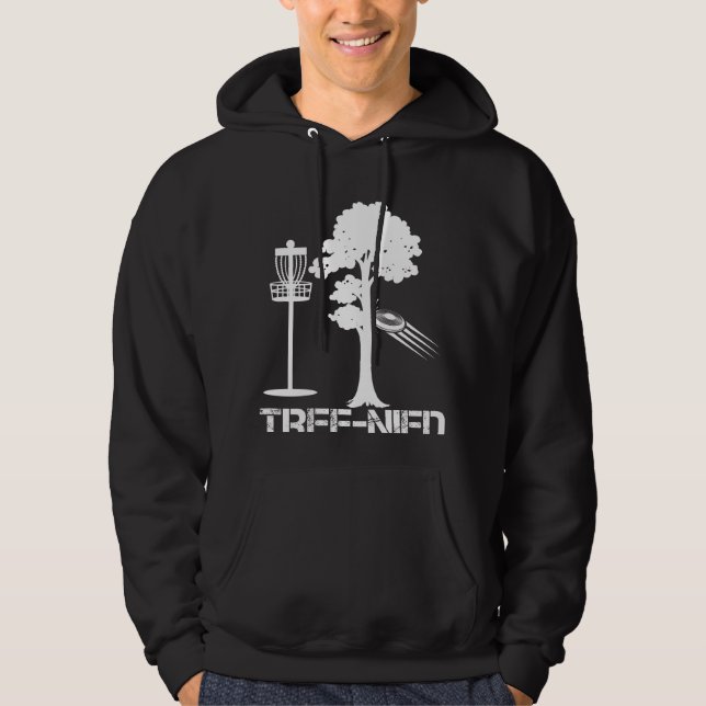 Tree Nied Funny Disc Golf Player Joke Frisbee Hoodie (Front)