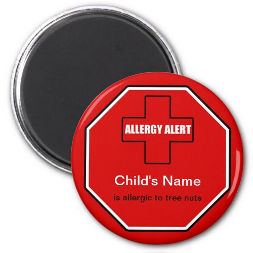 Tree Nuts Allergy Medical Allergic Alert Magnet