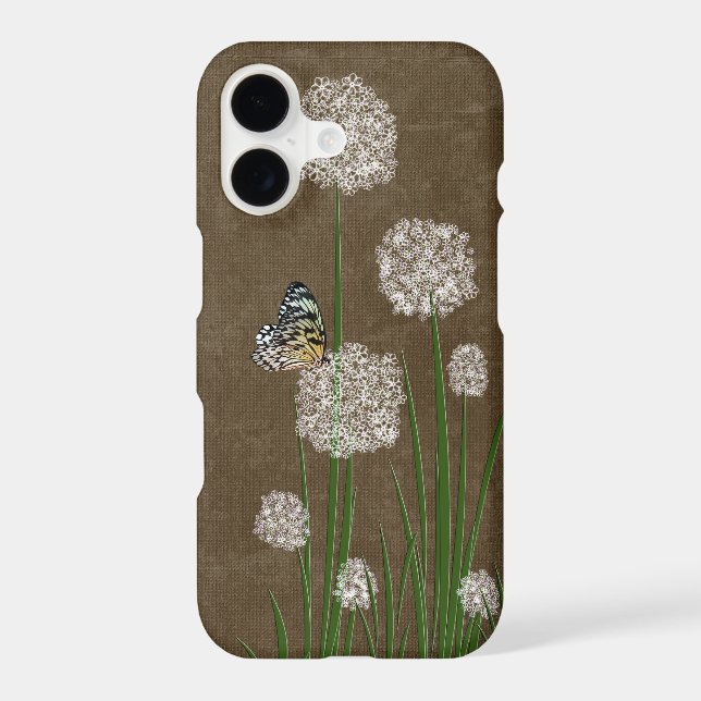 Tree Nymph Butterfly on Flower Case-Mate iPhone Case (Back)