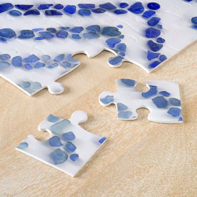 Tree-o-metric sea glass - blue jigsaw puzzle (Side)