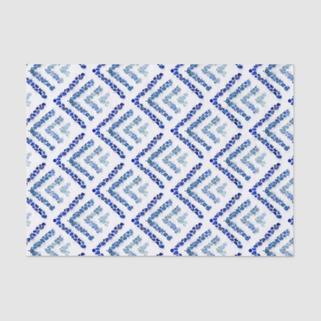 Tree-o-metric sea glass - blue tissue paper (Front)