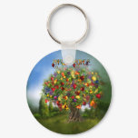 Tree Of Abundance Art Keychain